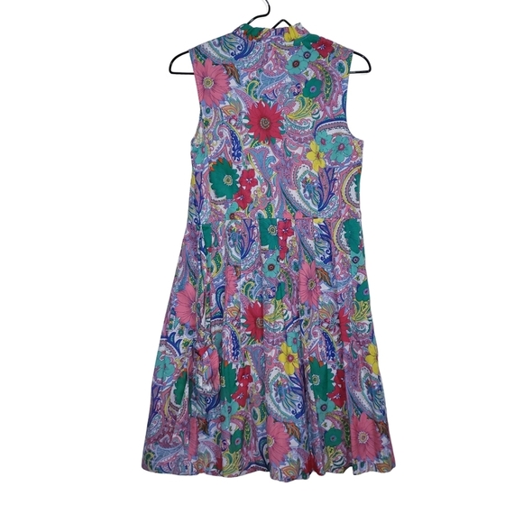 Talbots Paisley Floral Pleaded Dress - Picture 3 of 7